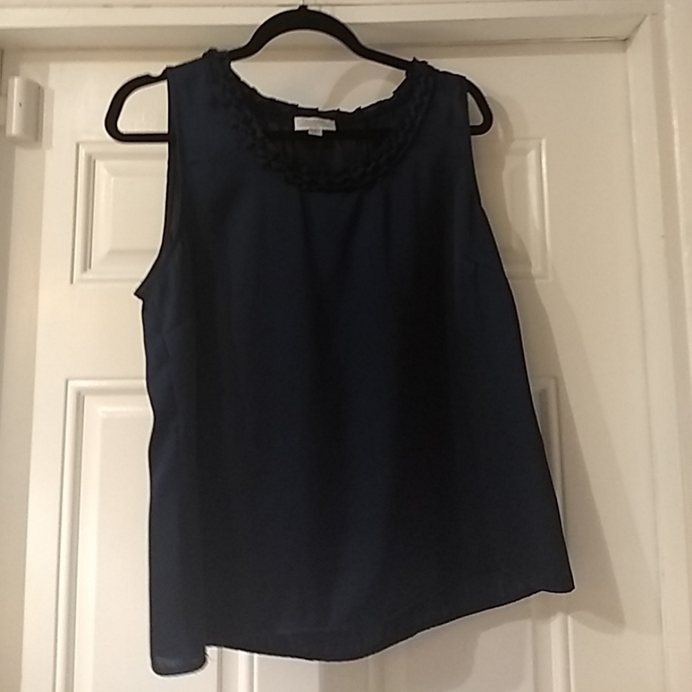 Tahari Navy Blue Shell Size Large